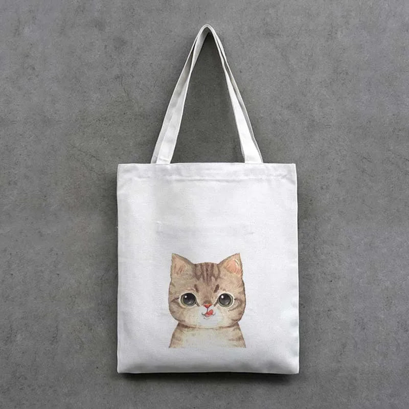 Cartoon Cat Shoulder Bag Tote High Handbag Women