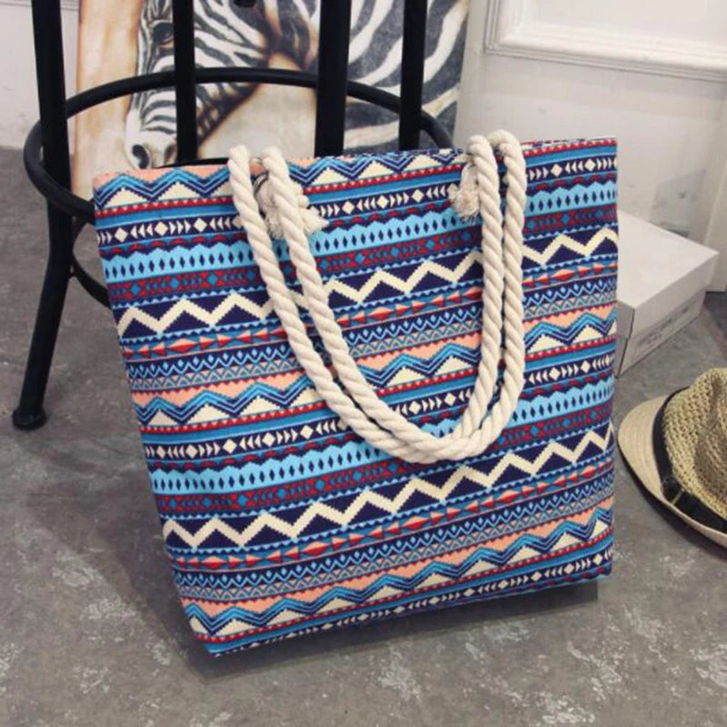 Canvas Shoulder Bags For Women Large Capacity Tote Shopping Beach Bolsa Feminina