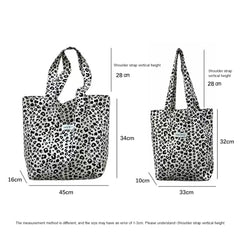 Leopard Print Vintage Tote Purse Large Capacity Clutch Handbags