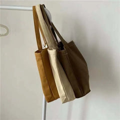 Canvas Shoulder Bags Women Large Capacity All-match Retro Handbags