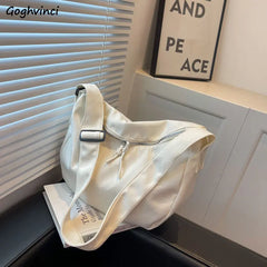 Canvas Shoulder Bags for Women Casual Zipper Large Capacity Handbags