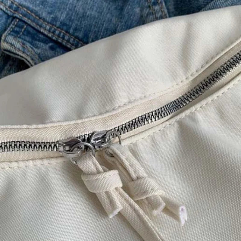 Canvas Shoulder Bags for Women Casual Zipper Large Capacity Handbags
