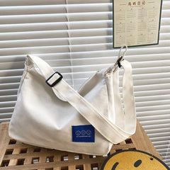 Canvas Shoulder Crossbody Bags for Woman Large Satchel Female Shopper Messenger