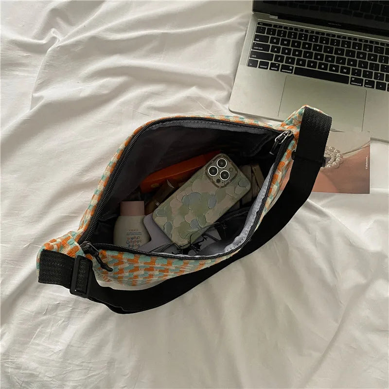 Canvas Shoulder Crossbody Bags for Women Large Satchel Female Shopper Student