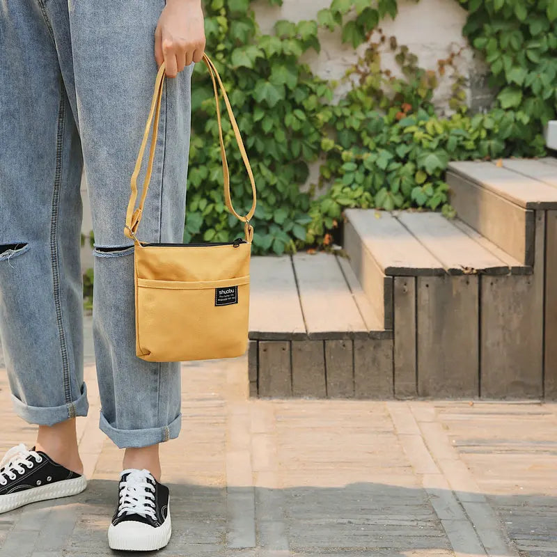 Canvas Shoulder Messenger Bag Japanese Style Compact