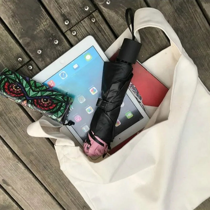 Canvas Shoulder Shopping Bags Harajuku Foldable Travel Totes Bag