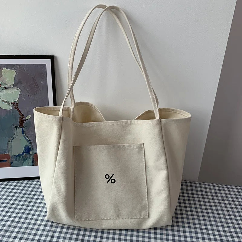 Canvas Shoulder High-capacity Tote Bags for Women
