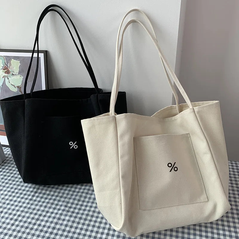 Canvas Shoulder High-capacity Tote Bags for Women