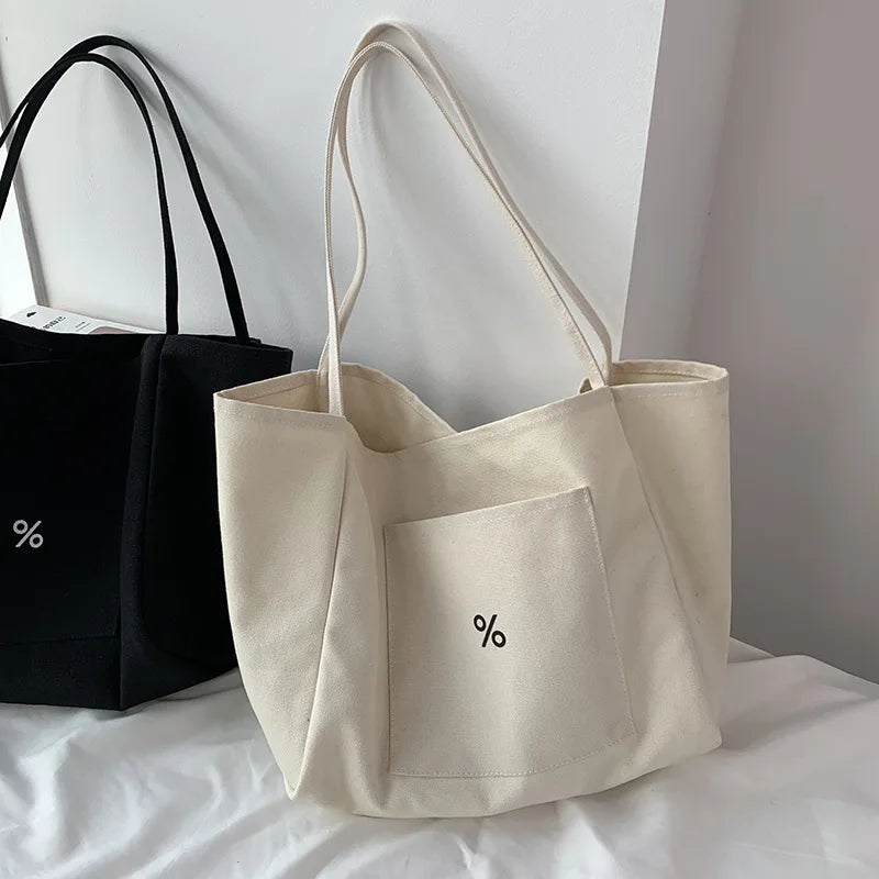 Canvas Shoulder High-capacity Tote Bags for Women