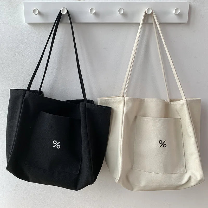 Canvas Shoulder High-capacity Tote Bags for Women