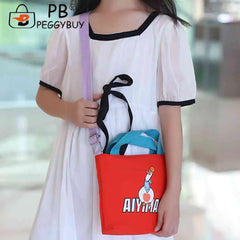 Animal Prints Canvas Shoulder Tote Bag for Ladies Girls School