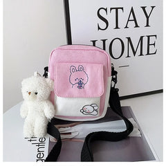 Canvas Shoulder Women's Bag for Girl Students