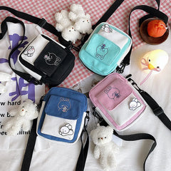 Canvas Shoulder Women's Bag Small Messenger Crossbody Bag Cotton Cloth