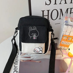 Canvas Shoulder Women's Bag Small Messenger Crossbody Bag Cotton Cloth