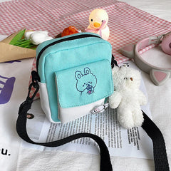 Canvas Shoulder Bag Crossbody for Girl Students Handbags