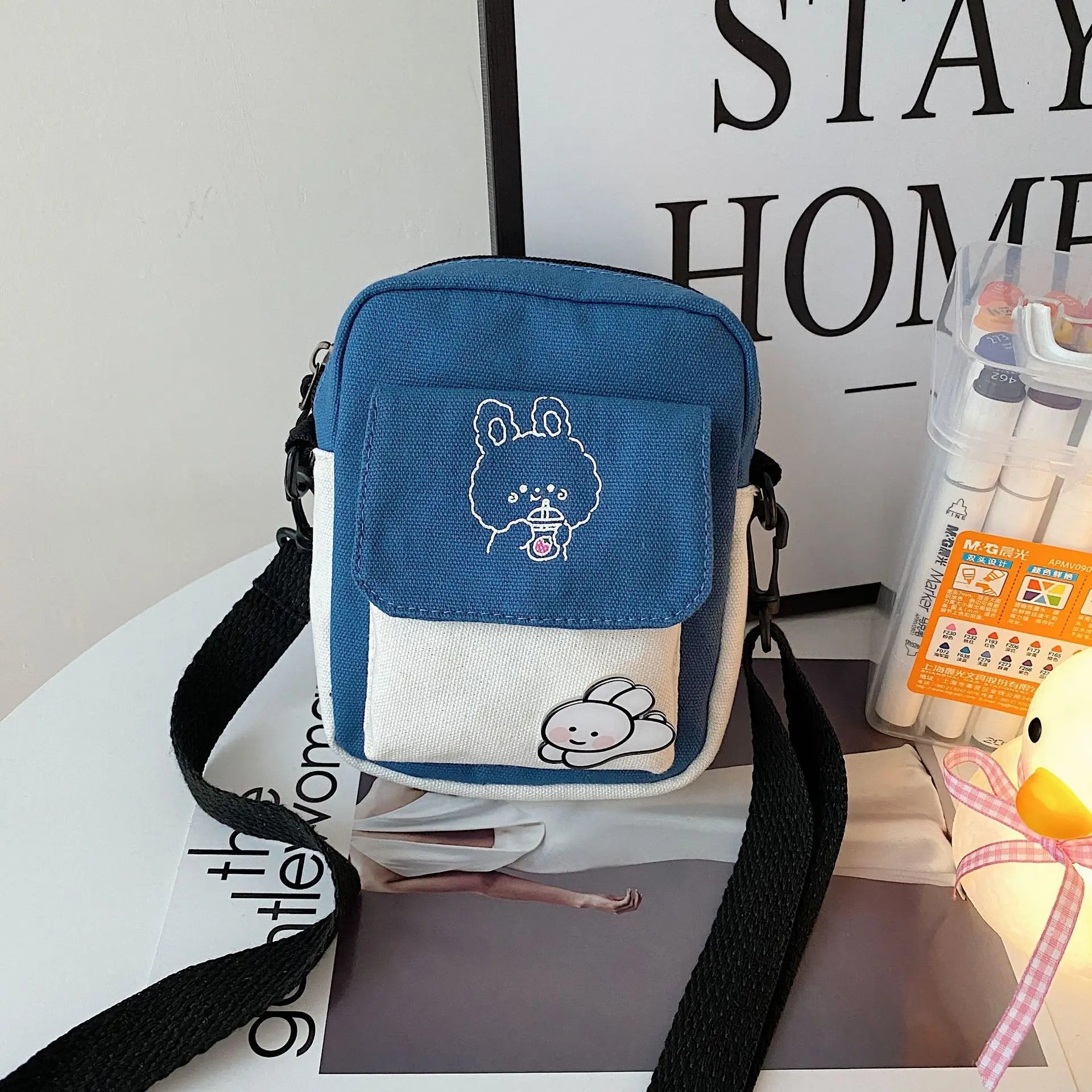 Canvas Small Shoulder Bag Mini Crossbody Messenger Women