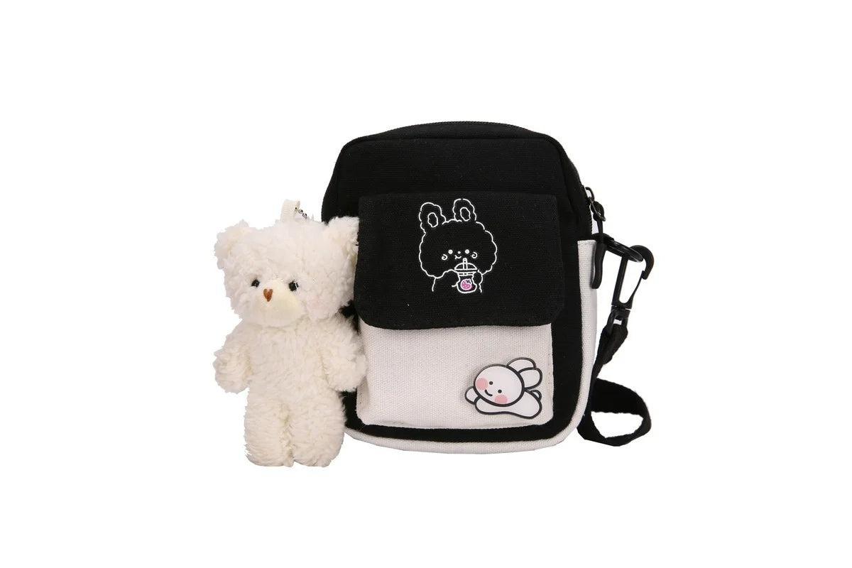 Canvas Small Shoulder Bag for Women