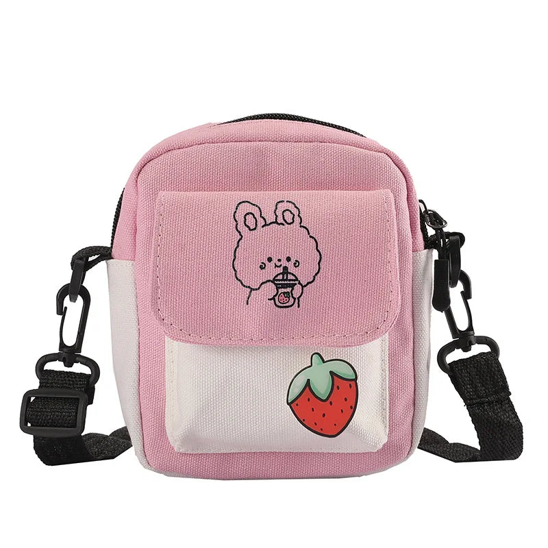 Canvas Small Shoulder Bag Mini Crossbody Messenger Women
