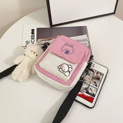 Canvas Small Shoulder Bag for Women