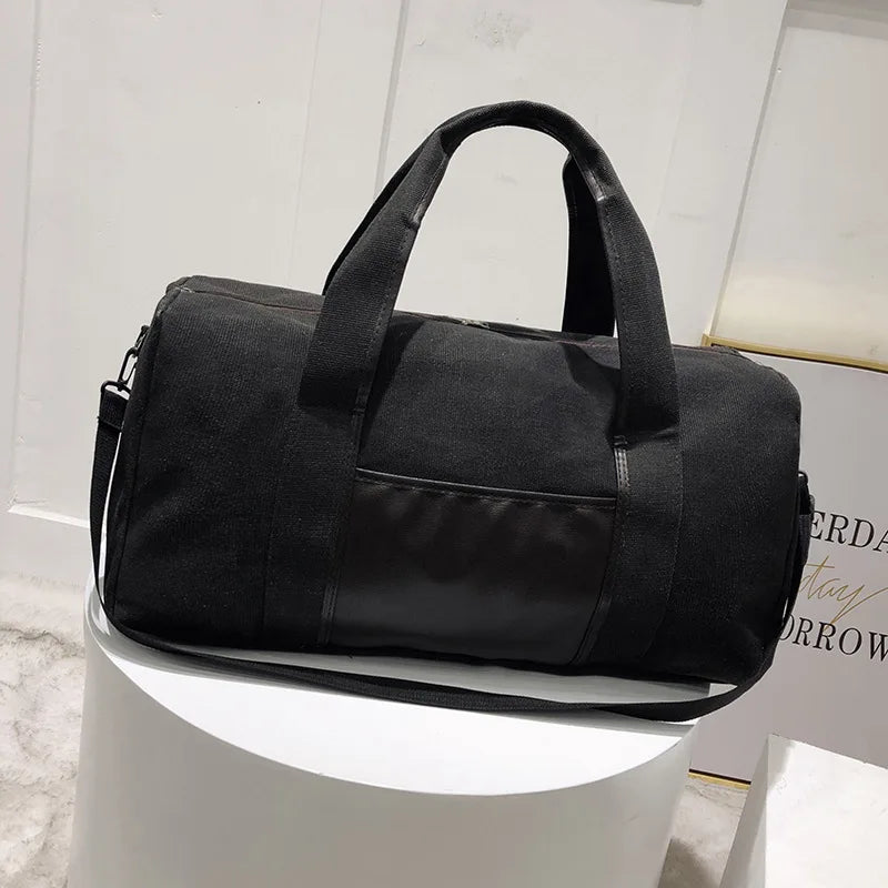 Canvas Travel Bag Handbag Shoulder Messenger Storage Bag Men Women