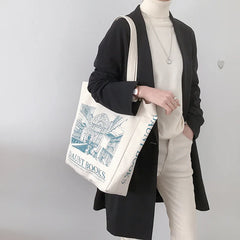 Canvas Single Handbag Large Capacity Versatile Shoulder Bag