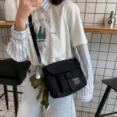 Canvas Small Crossbody Bags Women Casual Shoulder Bag Teenage Girl Messenger Bag