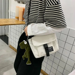 Canvas Small Crossbody Bags Women Casual Shoulder Bag Teenage Girl Messenger Bag