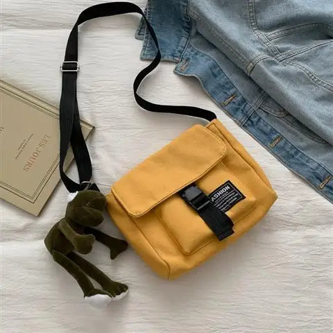 Canvas Small Crossbody Bags Women Casual Shoulder Bag Teenage Girl Messenger Bag