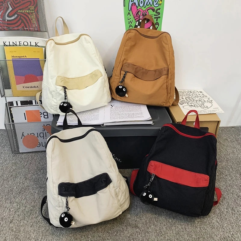 Canvas Teenage Girls Student Backpacks Women Laptop Backpack Female Travel