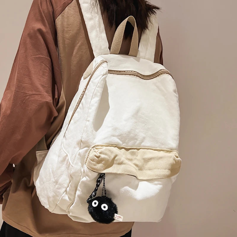 Canvas Teenage Girls Student Backpacks Women Laptop Backpack Female Travel