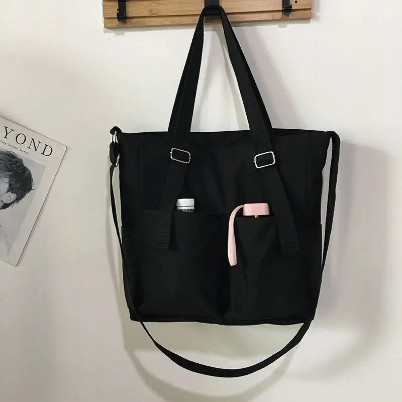 Canvas Tote Bag Women Handbag Girl Shopper Waterproof Crossbody Bags