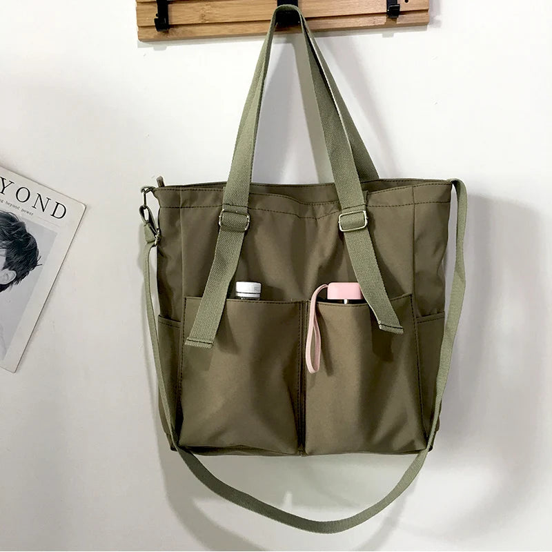 Canvas Tote Bag Women Handbag Girl Shopper Waterproof Crossbody Bags