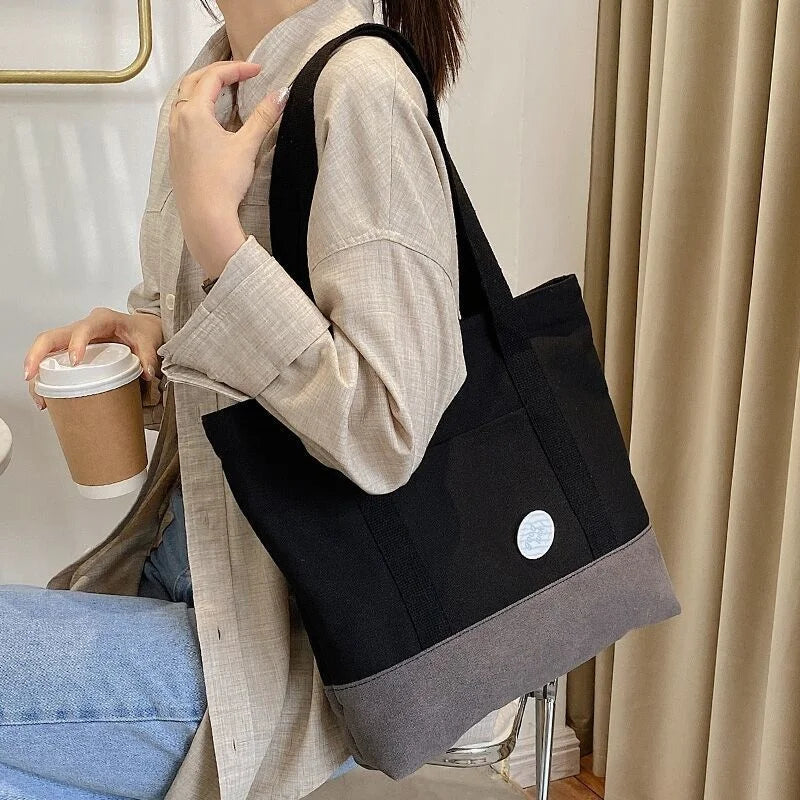 Roomy Zipper Shopping Carry Beach Bag Casual Handbag Daily Eco Shopping Bag