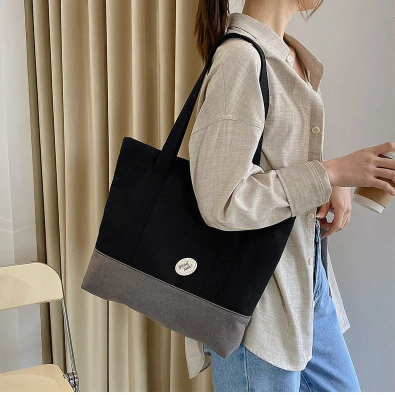 Roomy Zipper Shopping Carry Beach Bag Casual Handbag Daily Eco Shopping Bag