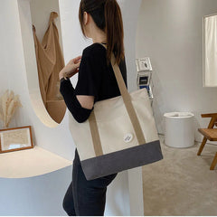Roomy Zipper Shopping Carry Beach Bag Casual Handbag Daily Eco Shopping Bag