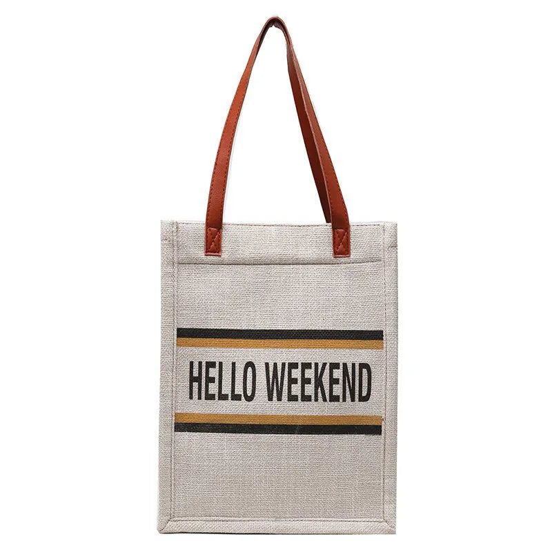 National Style Canvas Tote Bag Women's Shoulder Handbag