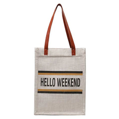 National Style Canvas Tote Bag Women's Shoulder Handbag