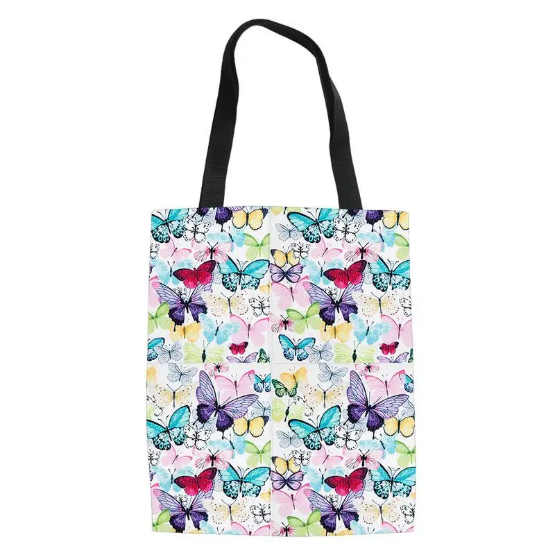 Colorful Butterflies Print Tote Bags for Women