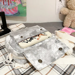 Tie Dye Letter Mini Shoulder Bag - Women's Handbag