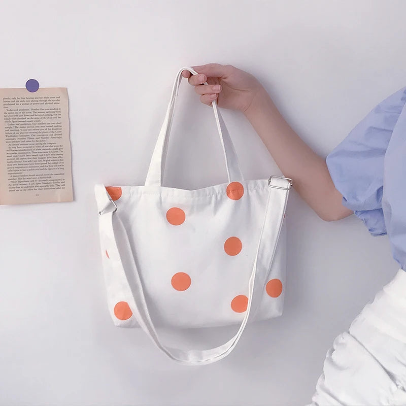 Canvas Tote Purse for Women Girls Casual Crossbody Bag