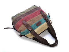 Striped Womens Handbag Rainbow Shoulder Bag Casual Crossbody Bag