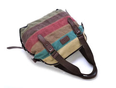Striped Womens Handbags Rainbow Shoulder Bag Casual Crossbody Bag