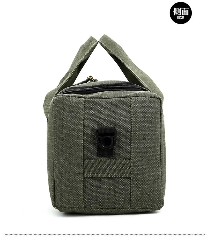 Canvas Travel Bag Weekend Bag Large Capacity Overnight Bag