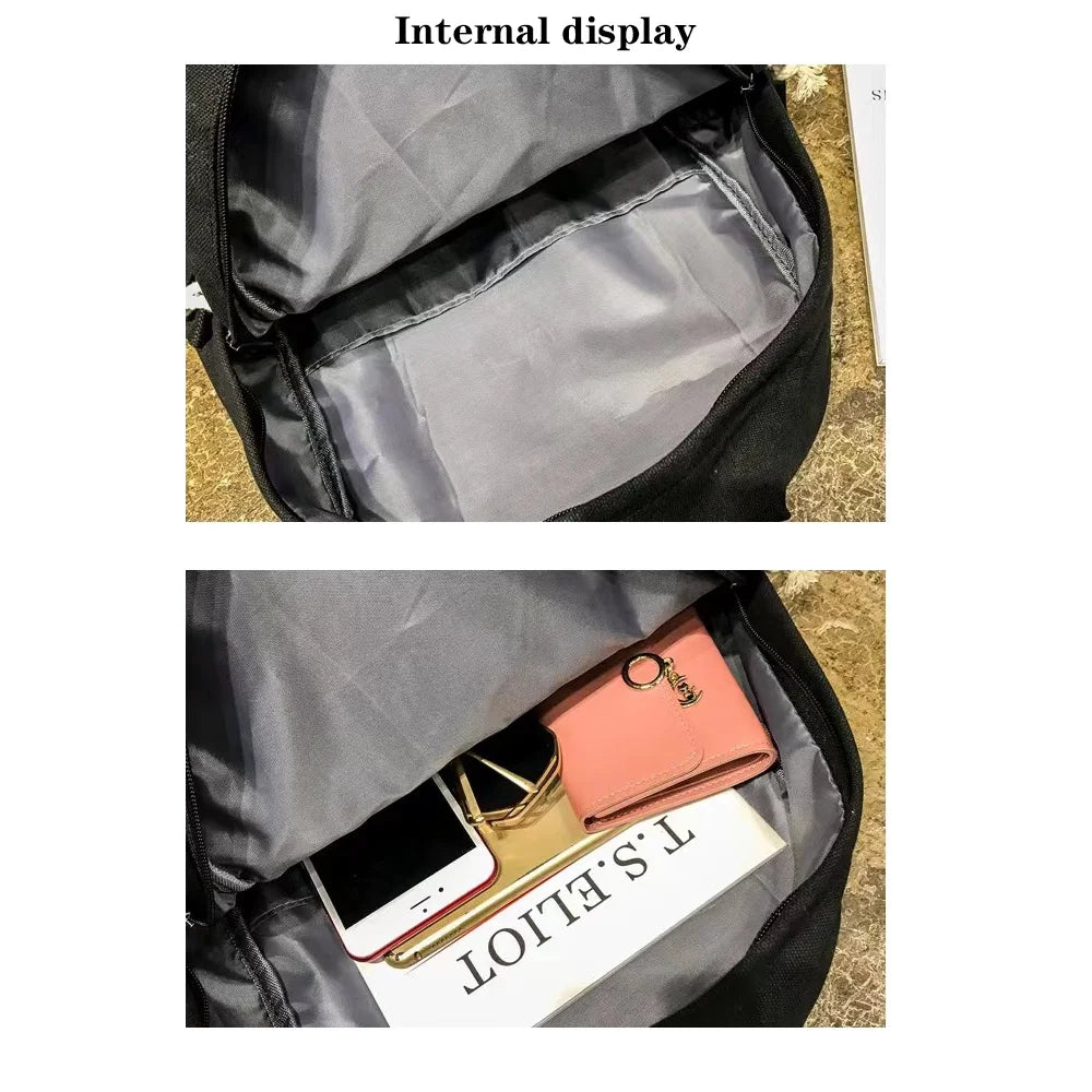 Canvas Unisex Backpack Travel Bag for Students and Women