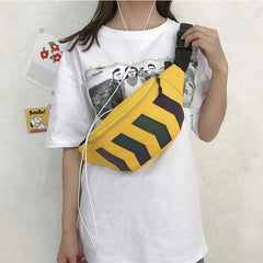 Reflective Waist Bag Fanny Pack with Earphone Hole for Travel