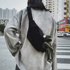 Canvas Waist Bags Fanny Packs Cross Body Belt Bag Harajuku Students Hand