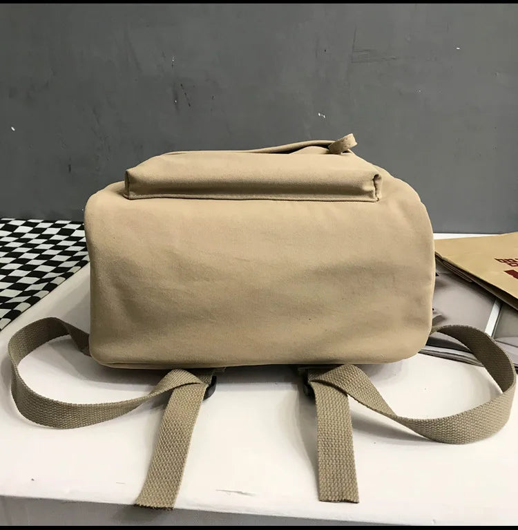 Canvas Women Backpack Anti-theft Shoulder Bag Laptop Large Capacity