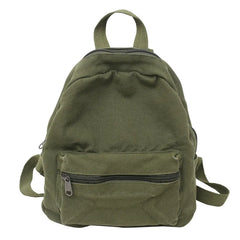 Canvas Women Backpack Small School Bag for Teenager Girls