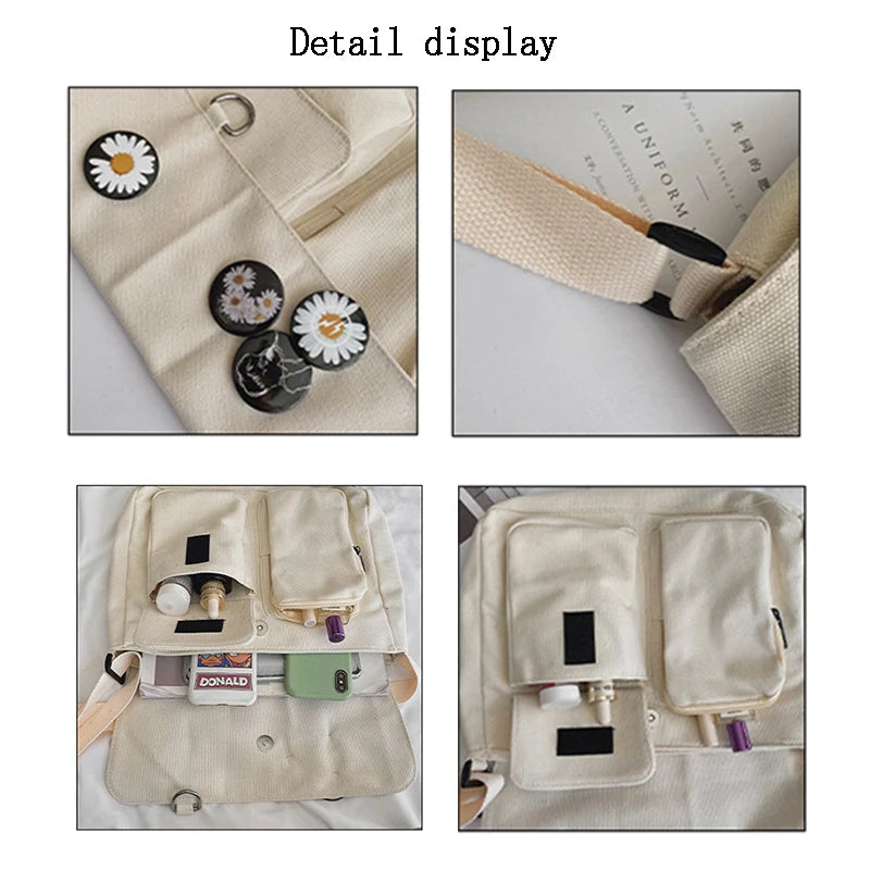 Canvas Women Bag Handbag Shopper High Girl Female Casual Harajuku Style
