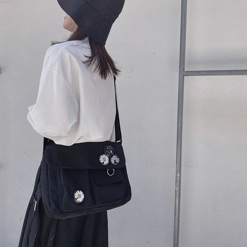 Canvas Women Bag Handbag Shopper High Girl Female Casual Harajuku Style
